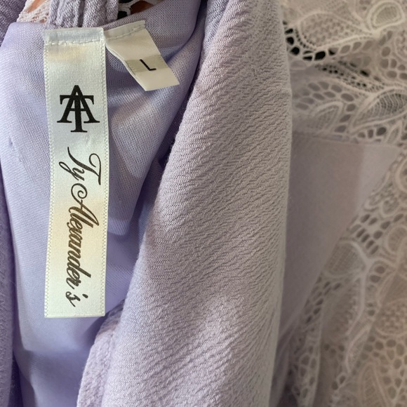 Purple flowy dress with lace by Ty Alexander’s - Picture 6 of 7